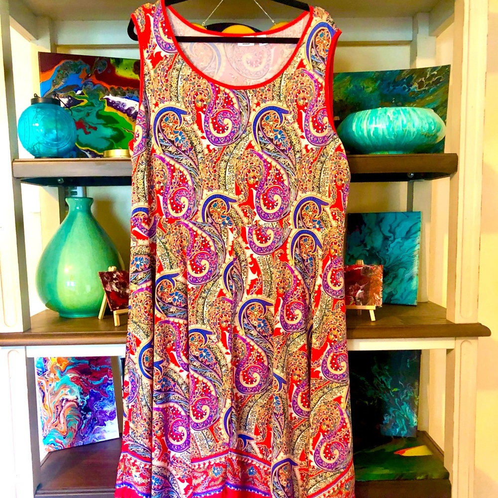 Scarf-hem Sleeveless Dress